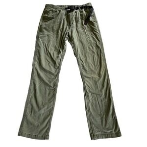 Gramicci G-Pants Mens Large Olive Green Cotton Twill Climbing Hiking Pants L